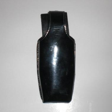 A.e. nelson black leather police radio holder for 2.25
