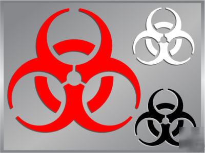 Biohazard symbol logo cut vinyl decal sticker