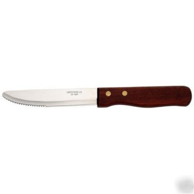 1 doz. jumbo restaurant steak knives wood handle knife 