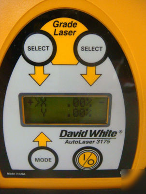 David white autolaser 3175 split-beam rotary laser