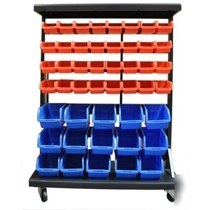 New mobile bin storage shelf rack 