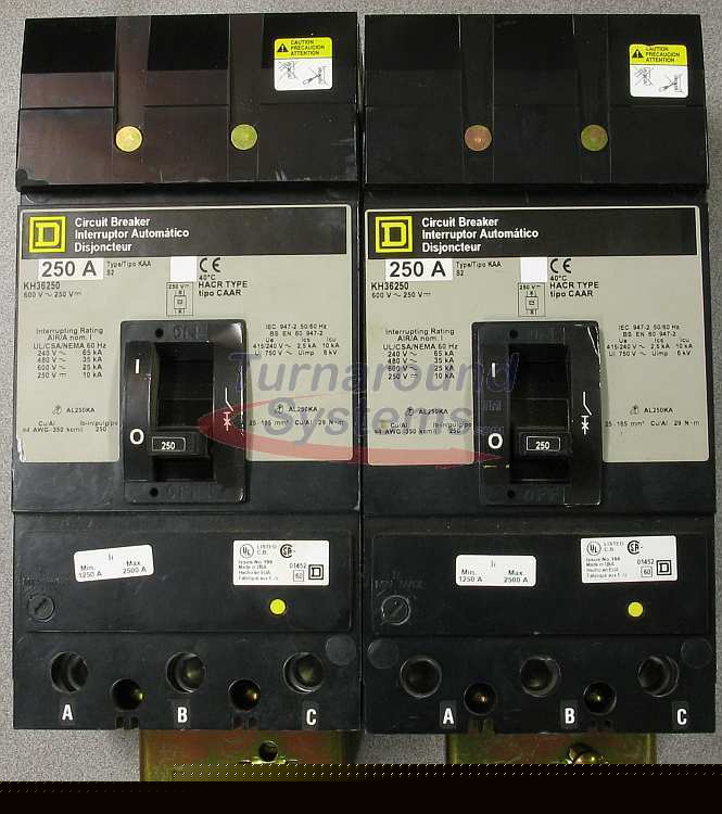 New square d KH36250 circuit breakers, 250 amp, i-line, 