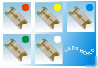 1206 red,yellow,white,blue,green smd led each 10PCS f/s