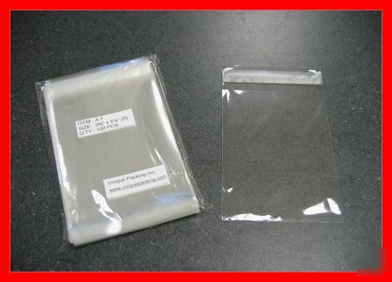 5000- 3 13/16 x 5 3/16 (A1+) card resealable cello bags