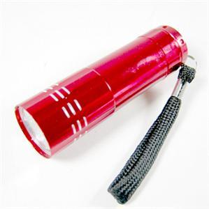 9 led light torch lamp camping flashlight red