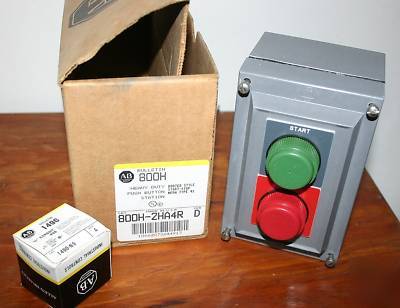 Allen bradley 800H-2HA4R heavy duty 2 push start/stop