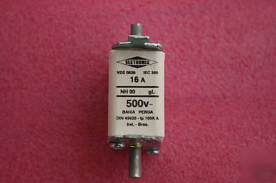 Bussmann fuse link 16A 500V nh 00 din 43620 vde 0636