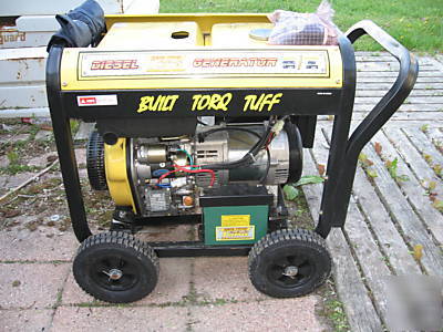 New 6000 watt diesel generator electric start, wheels