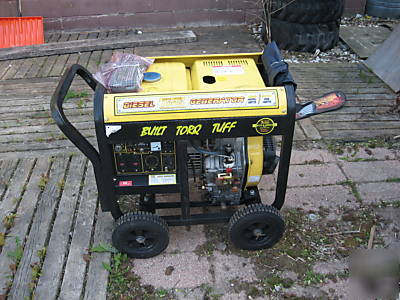 New 6000 watt diesel generator electric start, wheels