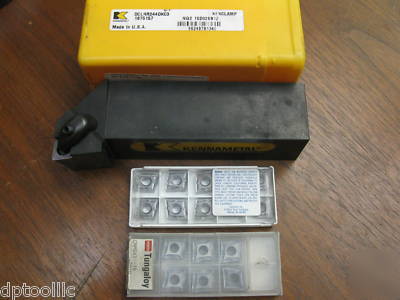 New kennametal dclnr 24-4D toolholder with 18 inserts * *