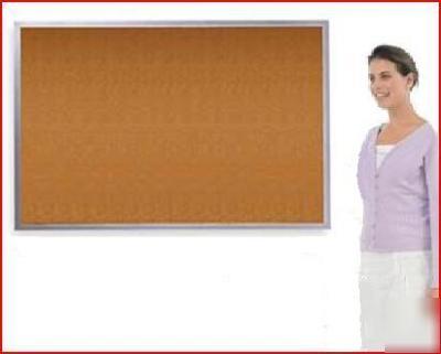 New quartet 48 x 36 cork bulletin board 2304 alum frame 