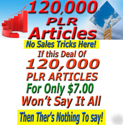 120000 plr articles private label rights for only $7.00