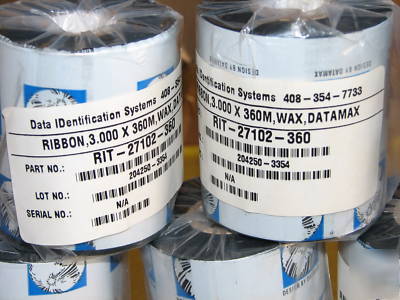 Datamax ribbon thermal transfer 3.000 x 360M wax 
