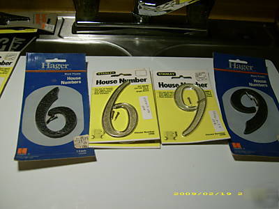 House numbers #'s 6 & 9, lot of 10