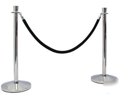 Pole & rope barrier & twisted rope -choice of 3 colours