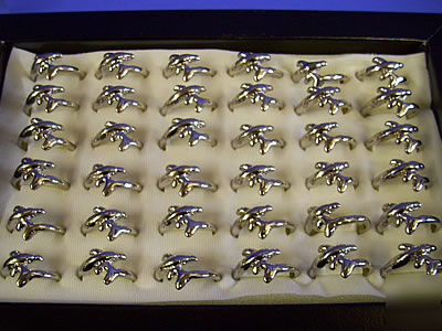 36 dolphin shaped rings wholesale in box cheap