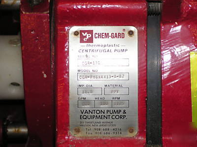 Baldor 30 hp motor with a chem gard centrifugal pump