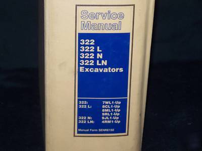 Caterpillar service manual 322 l n ln excavators 