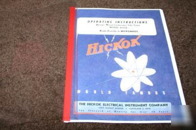 Hickok 600, 600A tube tester reprint manual
