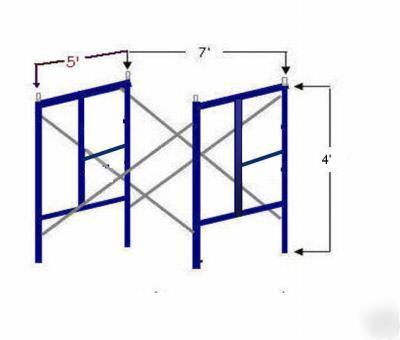Scaffold set 5' x 4' frames braces low price delivery