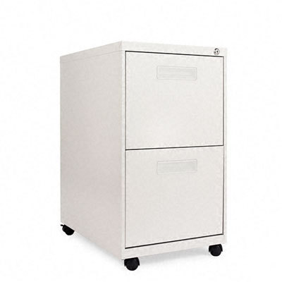 Two-drawer mobile pedestal file light gray