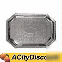 1 dozen chrome plated serving tray octagonal 20