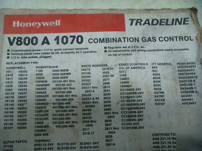 2 honeywell tradeline combination gas controls free shp