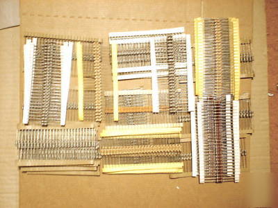 600 sorted 1/2-1W resistors 12 values 50/ea + bonus
