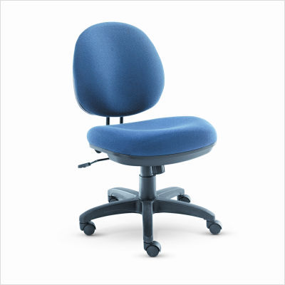 Interval series swivel/tilt task chair blue fabric