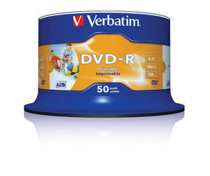 New verbatim dvd-r 16X printable 50 pack spindle