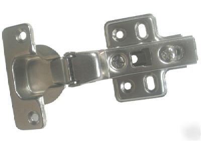 Nickel cabinet hinges euro concealed half overlay