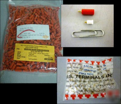 20K+ teflon test pin jacks-red/white - exim/us terminal