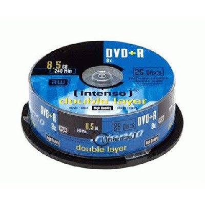 50 intenso 8X dual layer dvd+r blank dvd discs