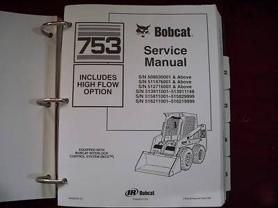 Bobcat 753 skid steer loader service repair manual