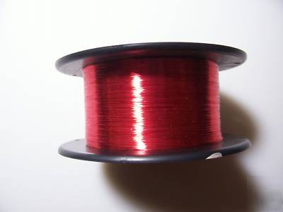 Copper magnet wire awg 36, 5,000 ft red solderable