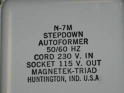 New - magnetek-triad stepdown transformer p/n n-7M
