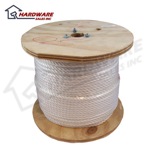 White nylon twisted 3-strand cord/rope 5/16