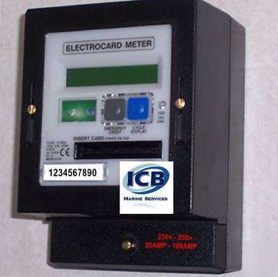 Ampy 100A single phase disposable card meter kw / h