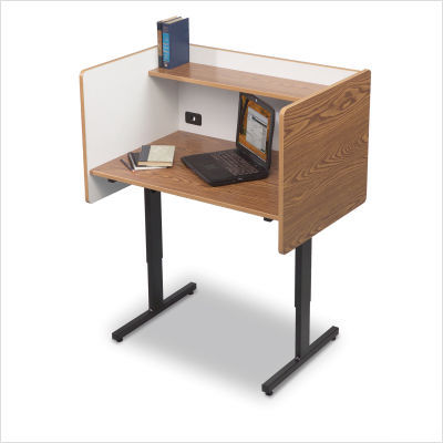 Balt study carrel color: walnut