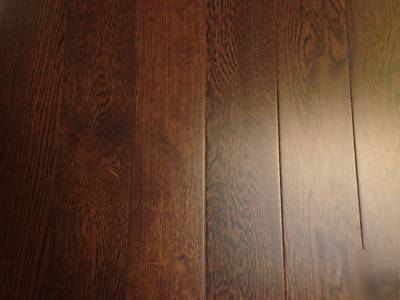 9/16 x 3 1/4 white oak hardwood flooring mocha finish