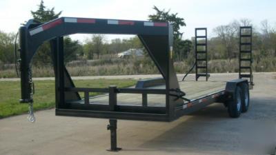 New 2010 22' + 2' gooseneck flatbed car hauler trailer