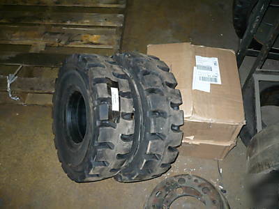 New 6.00-9 solid forklift heavy equipment tires pair