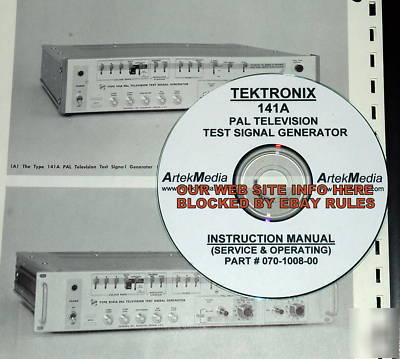 Tek 141A R141A pal tv generator ops & service manual 