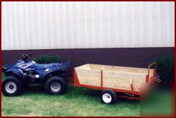 Horse manure spreader ground driven trailer,atv 600