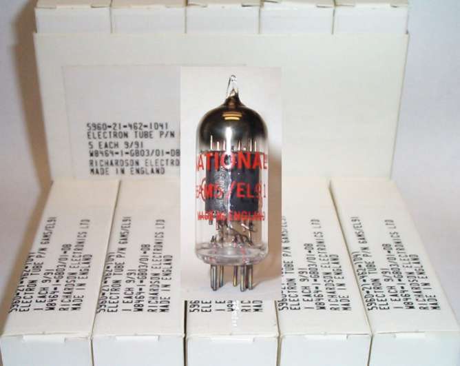 New in box 6AM5 / EL91 tubes / valves - eddystone - 7D9