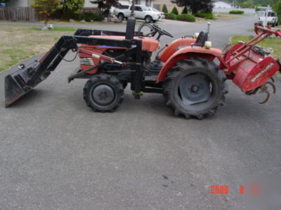 Shibaura SD1540D tractor 4 w/d with rototiller