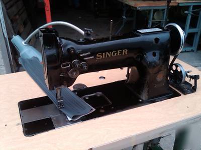 Singer double needle leather sewing machine 