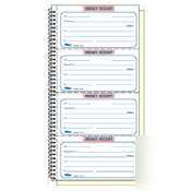 Tops money receipt book - wire bound - 2 part