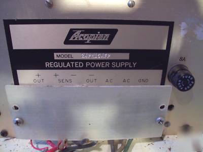 Acopian 24 vdc regulated power supply rack 24PH15AFP 