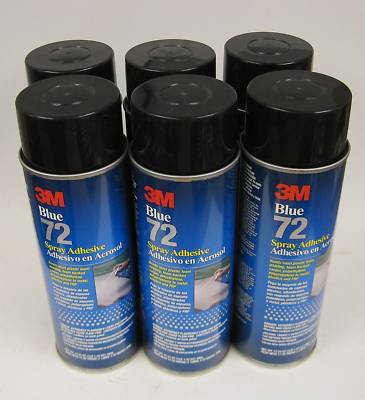 3M pressure sensitive spray adhesive 72 blue lot of 6 